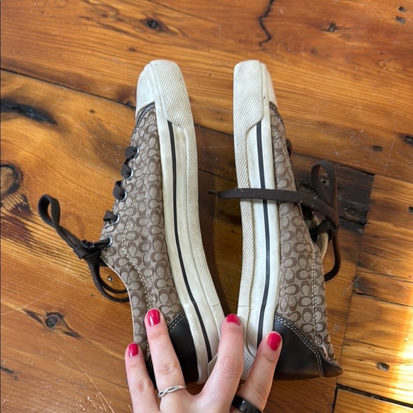 Coach Brown Casual Low Too Sneakers Shoes size 8.5 - Picture 8 of 11